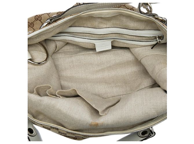 Gucci GG Canvas Icon Bit Satchel Weiß - Ansicht 4