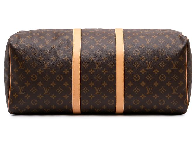 Mala de Viagem Louis Vuitton Monogram Keepall 55 Castanha Marrom - vista 3