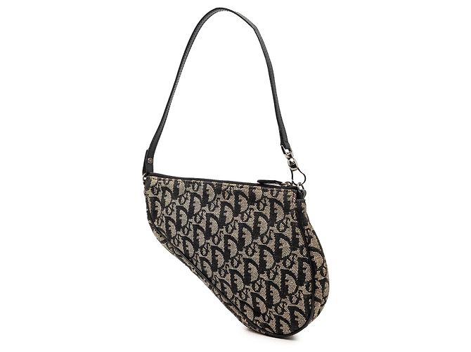 Autre Marque Dior Mini Diorissimo Canvas Saddle Pochette Schultertasche in Schwarz - Ansicht 2