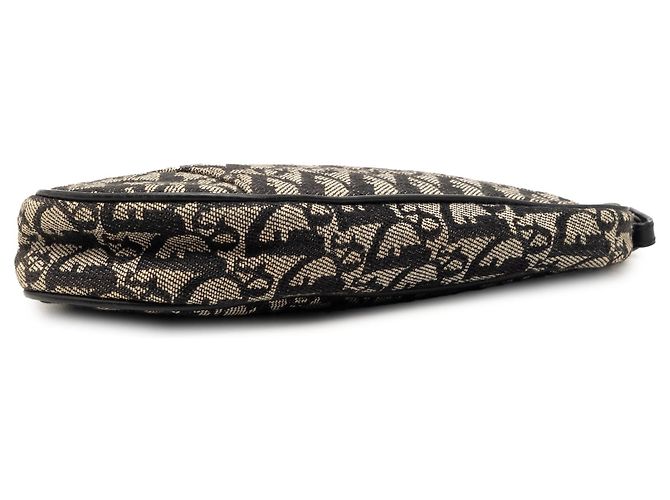 Autre Marque Dior Mini Diorissimo Canvas Saddle Pochette Schultertasche in Schwarz - Ansicht 3