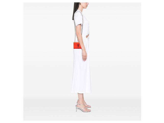 Autre Marque Borsa a tracolla Kate Small in pelle monogramma Orange Saint Laurent Arancione - vista 7