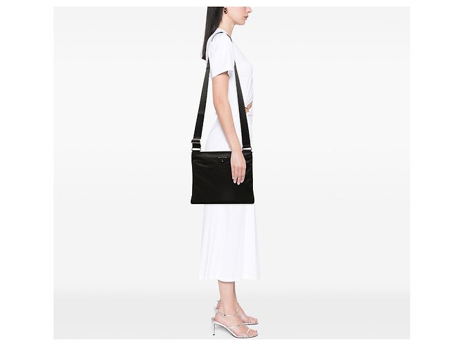 Prada Tessuto Crossbody-Tasche schwarz mit Reißverschluss - Ansicht 6