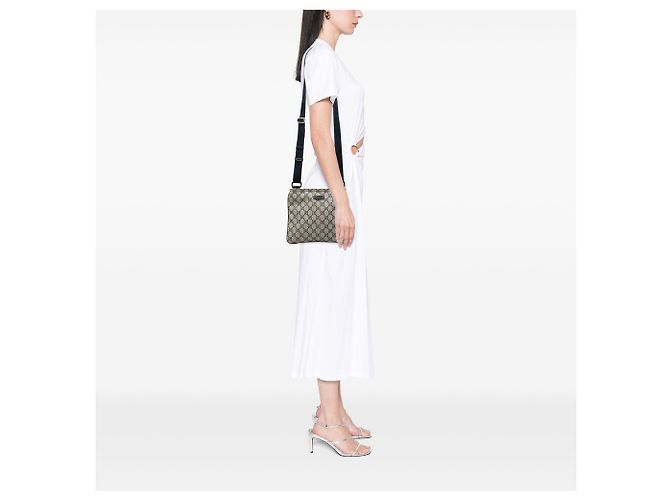Borsa a tracolla Gucci GG Supreme Beige - vista 6