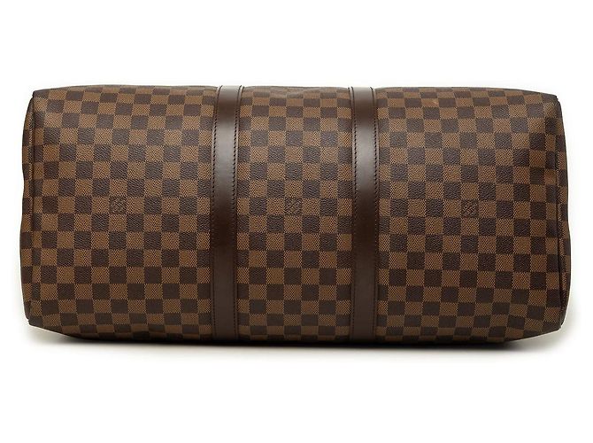 Mala de Viagem Louis Vuitton Damier Ebene Keepall 50 Castanha Marrom - vista 3