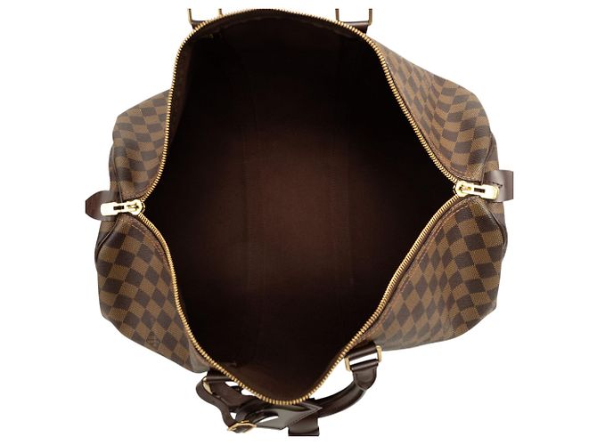 Mala de Viagem Louis Vuitton Damier Ebene Keepall 50 Castanha Marrom - vista 4