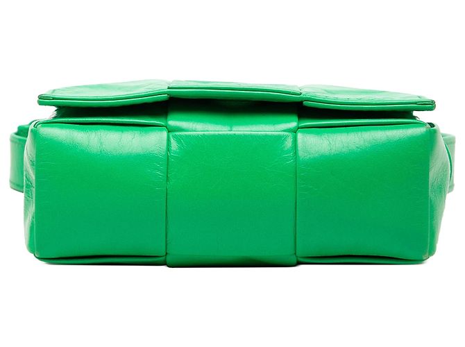 Borsa a tracolla Bottega Veneta Candy Nappa Intrecciato Cassette Verde - vista 3