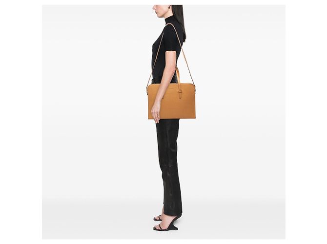 Borsa business in pelle testurizzata LOEWE marrone - vista 6