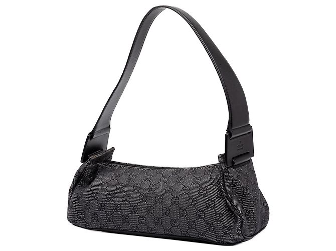 Gucci GG Denim Schultertasche Grau - Ansicht 2