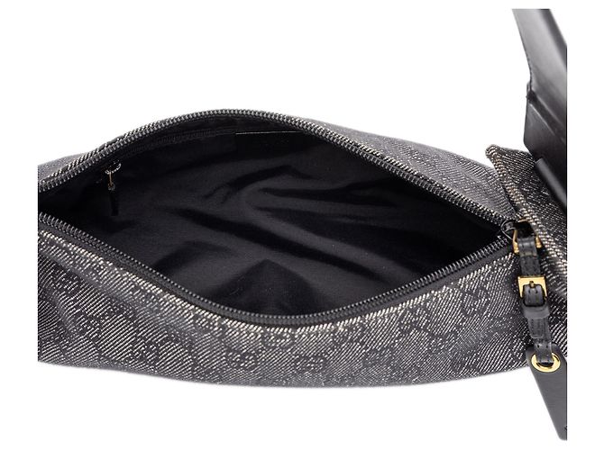 Gucci GG Denim Schultertasche Grau - Ansicht 4
