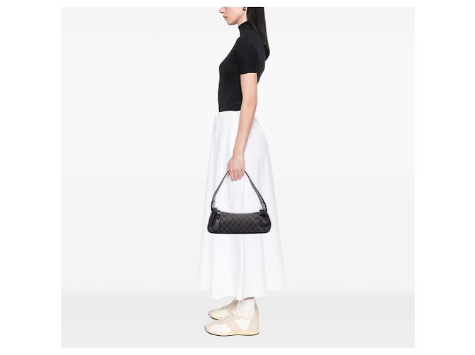 Gucci GG Denim Schultertasche Grau - Ansicht 6