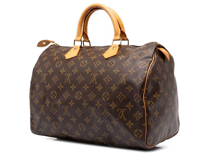 Borsa Boston Louis Vuitton Monogram Speedy 35 Marrone - vista 2