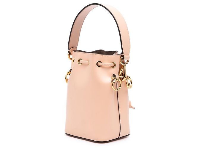 Borsa secchiello Mini Mon Tresor Fendi in vitello rosa - vista 2