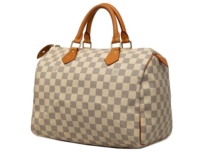 Borsa Boston Louis Vuitton Damier Azur Speedy 30 Bianca Bianco - vista 2