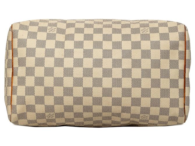 Borsa Boston Louis Vuitton Damier Azur Speedy 30 Bianca Bianco - vista 3