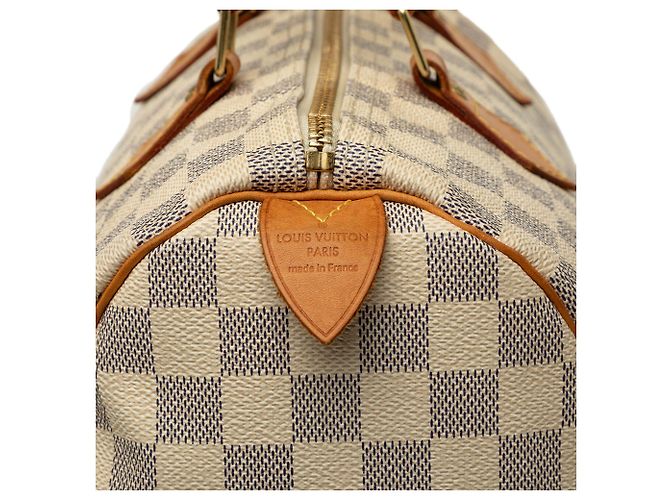 Borsa Boston Louis Vuitton Damier Azur Speedy 30 Bianca Bianco - vista 5