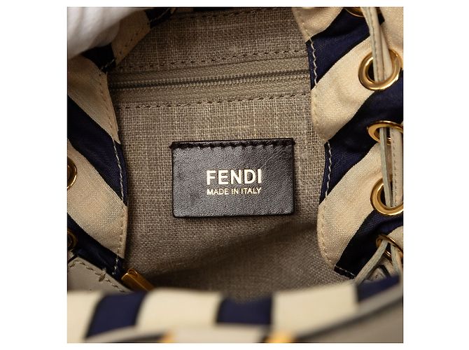 Fendi B Fab Medium Satchel aus genarbten Kalbshaut weiß - Ansicht 5