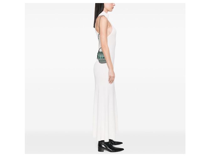 LOEWE Bicolor Leder Bucket Bag mit Fransen in Grün - Ansicht 6