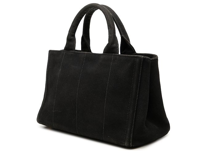 Sac à main Prada Small Canvas Canapa Bijoux Noir - vue 2