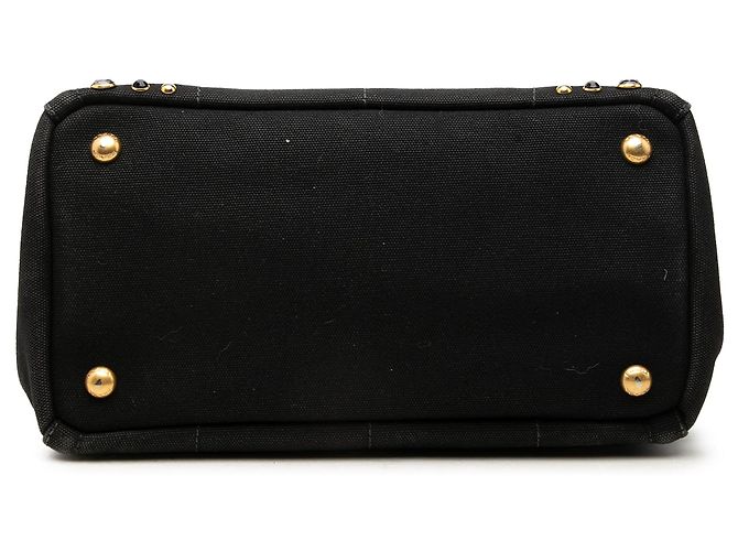 Sac à main Prada Small Canvas Canapa Bijoux Noir - vue 3