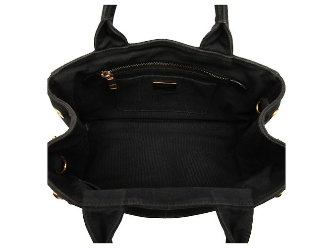 Sac à main Prada Small Canvas Canapa Bijoux Noir - vue 4