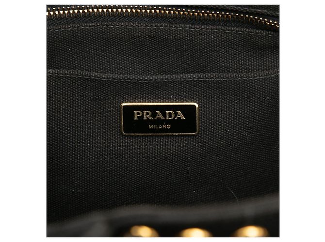 Sac à main Prada Small Canvas Canapa Bijoux Noir - vue 5