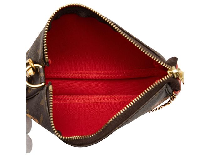 Mini Pochette Accessories Shoulder Bag Louis Vuitton Monogram Cats Christmas Animation Marrón Castaño - vista 4