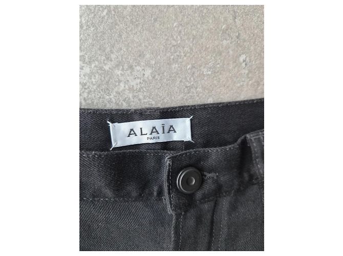 Alaïa schwarze Jeanshose - Ansicht 4