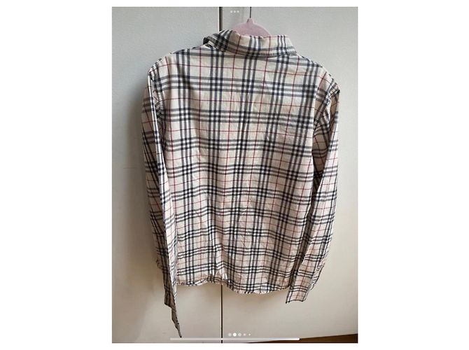 Camisa Burberry de cuadros en algodón Beige - vista 2