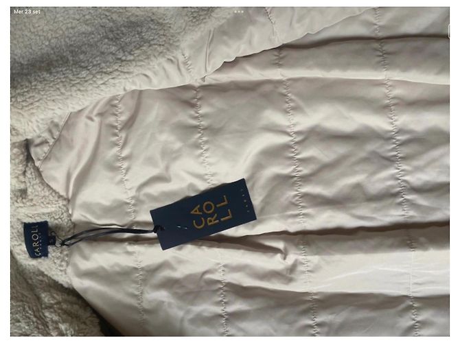 Abrigo de forro polar beige CAROLL PARIS - vista 5