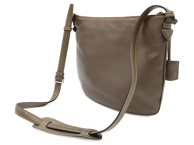 Loewe Heritage Schultertasche aus Metallic-Leder Khaki Bronze - Ansicht 3