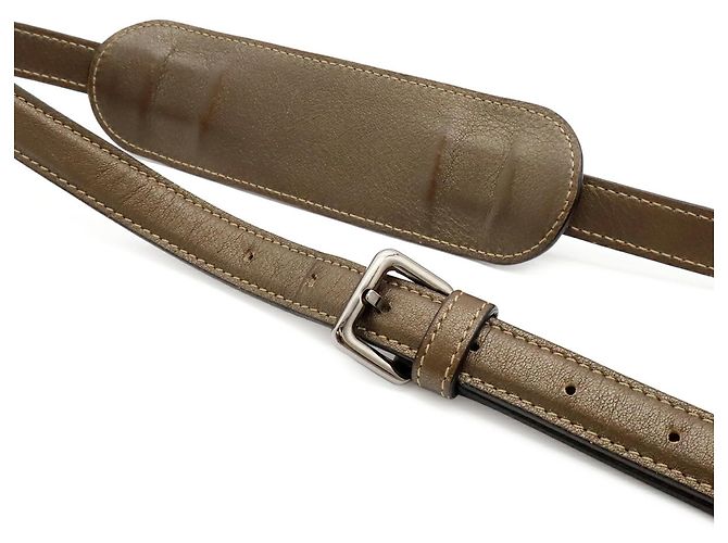 Loewe Heritage Schultertasche aus Metallic-Leder Khaki Bronze - Ansicht 7