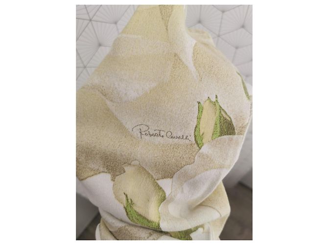 Pantalones Roberto Cavalli blancos estampado floral Beige - vista 8