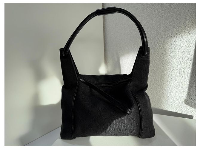Gucci Borsa a tracolla GG Canvas Monogram Denim Nero - vista 11