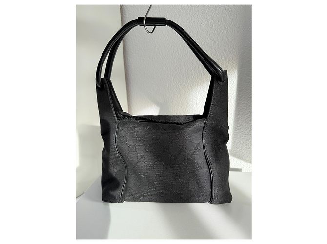 Gucci Borsa a tracolla GG Canvas Monogram Denim Nero - vista 2