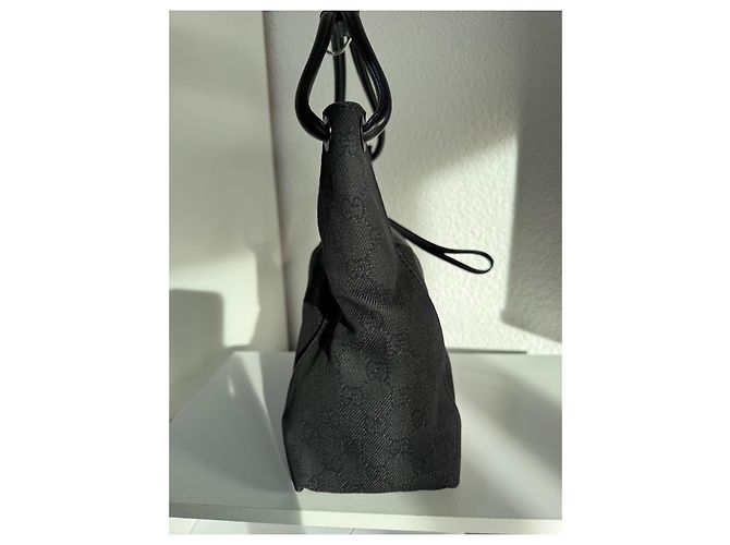 Gucci Borsa a tracolla GG Canvas Monogram Denim Nero - vista 4