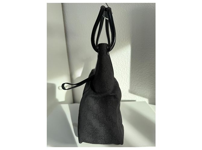 Gucci Borsa a tracolla GG Canvas Monogram Denim Nero - vista 5
