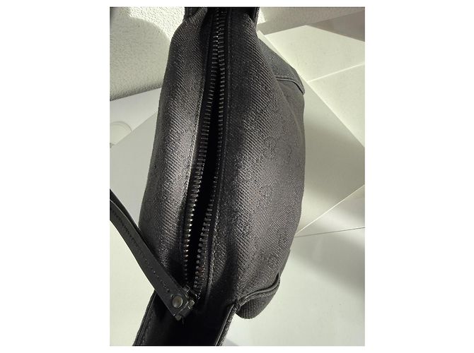 Gucci Borsa a tracolla GG Canvas Monogram Denim Nero - vista 6