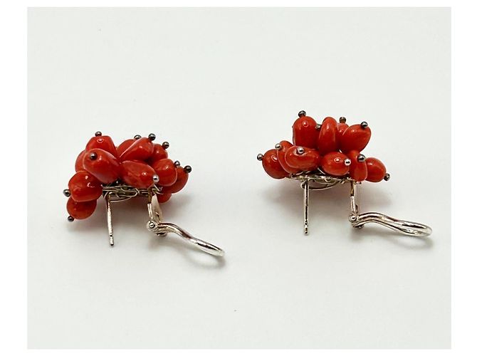 Autre Marque Set Gioielli in Corallo Rosso e Argento S925 - vista 6
