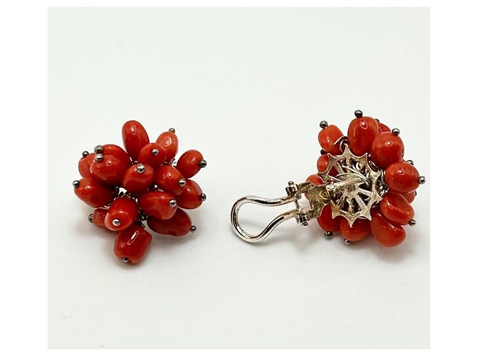 Autre Marque Set Gioielli in Corallo Rosso e Argento S925 - vista 8