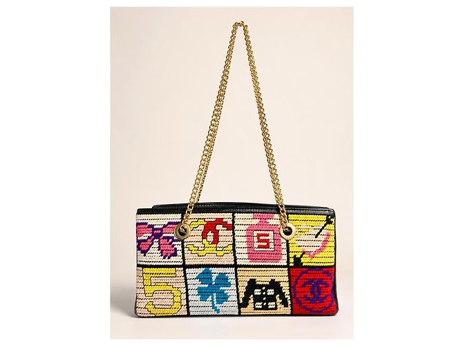 Chanel Medium Needlepoint Patchwork Precious Symbols Tote Bag Mehrfarben Golden - Ansicht 2
