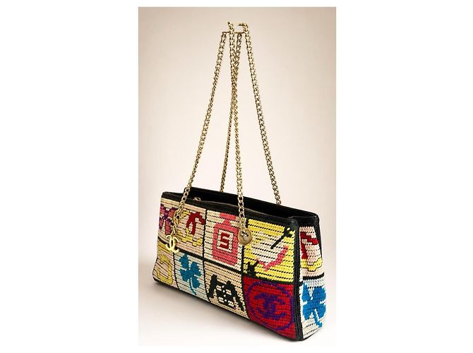 Chanel Medium Needlepoint Patchwork Precious Symbols Tote Bag Mehrfarben Golden - Ansicht 5