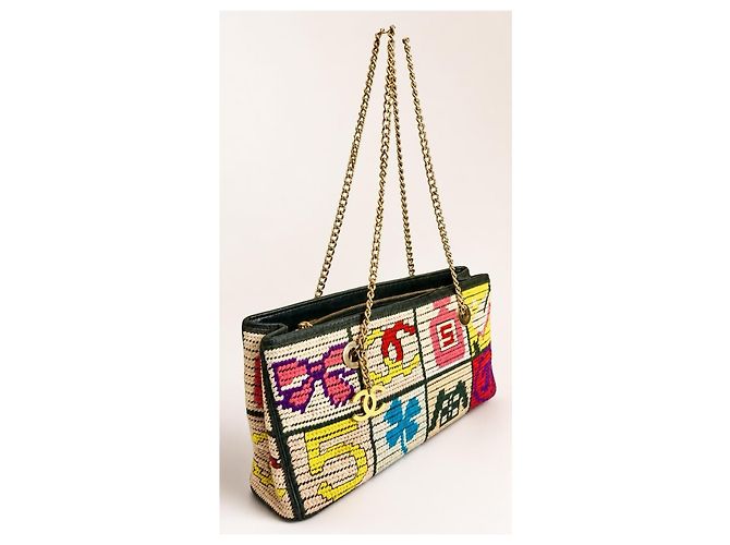 Chanel Medium Needlepoint Patchwork Precious Symbols Tote Bag Mehrfarben Golden - Ansicht 6