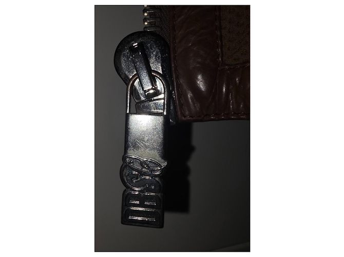 Autre Marque Dirk Bikkembergs Sport Couture braune Lederjacke - Ansicht 13