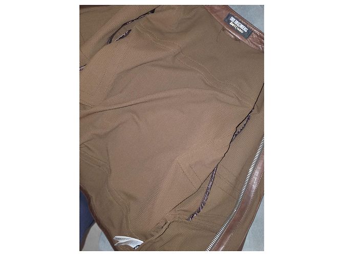 Autre Marque Dirk Bikkembergs Sport Couture braune Lederjacke - Ansicht 15