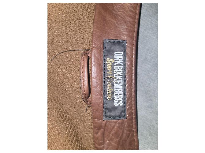 Autre Marque Dirk Bikkembergs Sport Couture braune Lederjacke - Ansicht 16