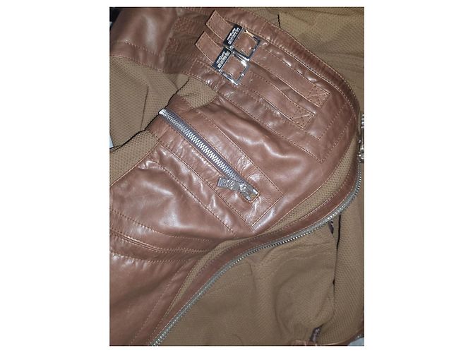 Autre Marque Dirk Bikkembergs Sport Couture braune Lederjacke - Ansicht 18