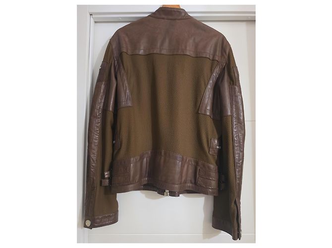 Autre Marque Dirk Bikkembergs Sport Couture braune Lederjacke - Ansicht 2