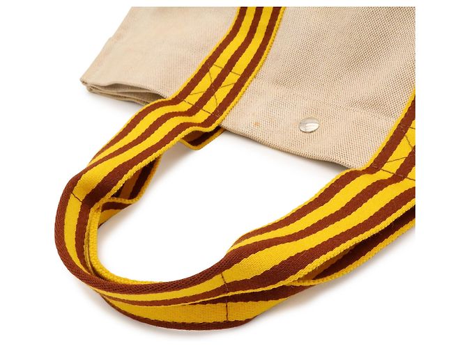 Hermès Saco Tote Hermes Bora GM Marrom Amarelo - vista 5