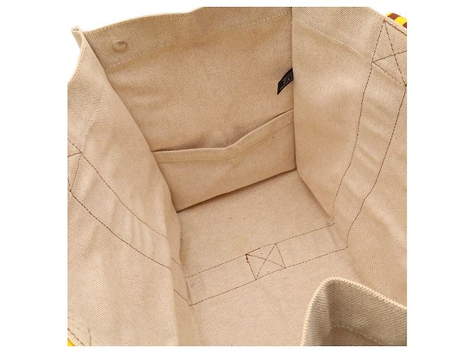 Hermès Saco Tote Hermes Bora GM Marrom Amarelo - vista 8
