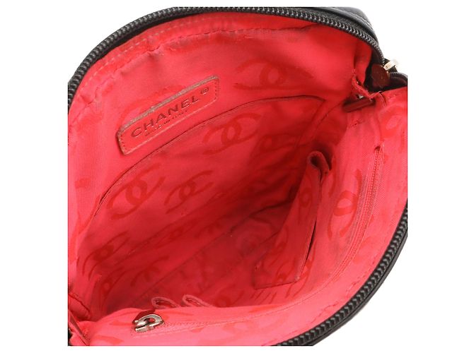 CHANEL Cambon Line Coco Mark Medium Pochette Schultertasche Schwarz Weiß - Ansicht 8